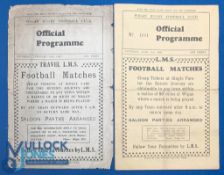 Two 1934-35 Wigan Rugby League Home Programmes: Feb 16th, 1935, v Rochdale, and April 2nd, 1935, v
