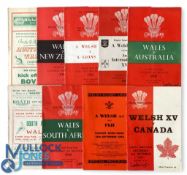1947-1971 Wales v Overseas Tourists etc Rugby Programmes (9): v Australia 1947 & 1958; South