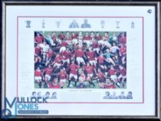 Manchester United Legends of Old Trafford autographed limited edition print, No.629 of 2000, artwork