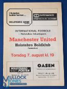 1975 Friendly match programme, 24 pages, Holstebro Boldklub v Manchester Utd 7 August, large