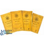1947-1953 Scotland v Wales Rugby Programmes (4): The traditional Murrayfield 'slim yellows' for