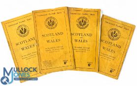 1947-1953 Scotland v Wales Rugby Programmes (4): The traditional Murrayfield 'slim yellows' for
