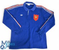 1989 Philippe Sella Matchworn Blue France Rugby Jersey: Lovely example from the once-record cap-