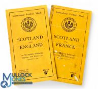1949 & 1951 Scotland v Ireland & v S Africa (0-44!) Rugby Programmes (2): Five Nations encounter,