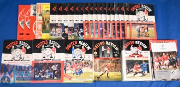 100+ Manchester United FC home football programmes: 1970-1999, 3x 1970s, 4x 1980s, with the rest
