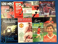 Manchester United Testimonial Football Programmes: George Best, Ryan Giggs, Martin Buchan, Alex