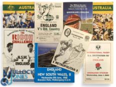 1988 England Rugby Programmes in Australia (8): Both tests plus v Queensland Country XV, Queensland,