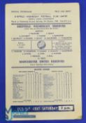 1948/49 Sheffield Wednesday reserves v Manchester Utd Central League match programme 9 October