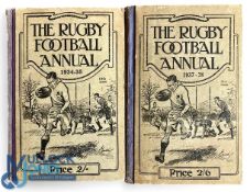 Rugby Football Annuals (2): 1934-5 & 1937-8: Both hardbacks. G/VG
