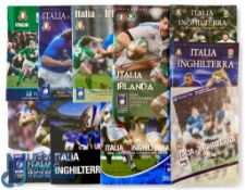 2000-2016 Italy v England & Ireland Rugby Programmes (10): v England 2000, 2004, 2006, 2010,