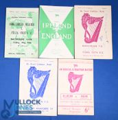 Selection of Irish programmes to include 1953 Cork Athletic (Select XI) v Frank Swift XI (Swift,