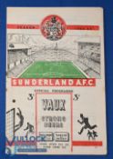 1954/55 Sunderland v Manchester Utd Div. 1 match programme 8 April 1955; staple rust. (1)