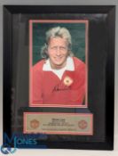 Dennis Law Manchester United signed colour Photograph, mounted and framed - size #39cm x 50cm