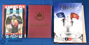 2015/16 Manchester Utd premier league away match programmes v Newcastle Utd, Liverpool, Chelsea,