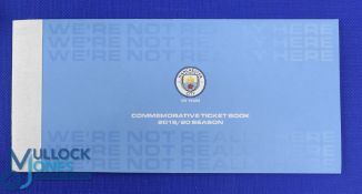 Manchester City 2019/2020 Tickets: official commemorative ticket book issued by the club for the
