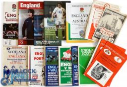 1939-2018 England Schools/Age Group Rugby International & Trial Programmes (35): Wide & varied
