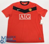 Manchester United FC Home Football Shirt with tags 2009-2010, size XXL, Nike AIG code 10985579 (G)