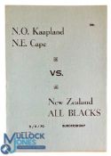 Scarce 1970 NZ tour to S Africa Rugby Programme v NE Cape: Seldom-seen 8pp Burgersdorp effort with