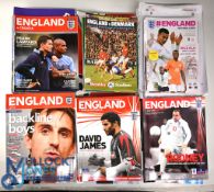 Collection of England home international match programmes to include 1975 Cyprus, Wales, Scotland,