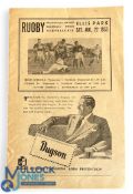Scarce S Africa v Australia 1953 1st Test Rugby Programme: Ellis Park Transvaal RFU issue, A5