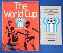 World Cup 1978 Official Programme 82 pages (in English), 1978 Official World Cup Argentinian issue