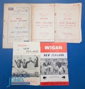 1947-1965 Wigan Rugby League v New Zealand Programmes: to include 1947 October 22nd, 1951, 3rd