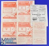 Selection of Winchester City home match programmes 1949/50 Andover, 1951/52 Alleyn Old Boys (