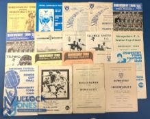 1952-1981 Shropshire Senior Cup Welsh Cup Programmes: mostly related to Shrewsbury Town, with