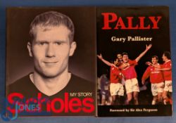 Two Manchester United signed books: Pally Garry Pallister, signed inside on first page, plus My