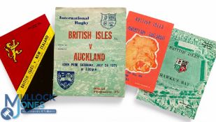 1971 British & I Lions in NZ etc Rugby Programmes (4): v Hawkes Bay, Poverty Bay-East Coast,
