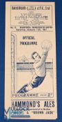 1946/47 1st FAC match programme after WW2 Bradford Park Avenue v Manchester Utd fold-out type