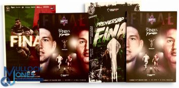 2019-22 Premiership Cup Final Rugby Programmes (4): Issues from 2019, 2020(2) & 2022. VG/Exc