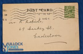 Pre-WW1 1913/1914 Manchester United Football Club Ltd player selection card for the match v Rochdale