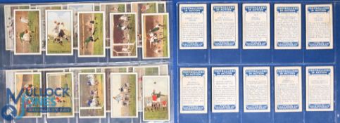 c1927 Gallaher Footballers in Action Cigarette Cards: brown backs a full set of 50 cards to