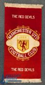 Manchester United Rug Wall Display, The Red Devils, woollen rug - size 68cm x 144cm