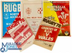1978-1988 Wales Rugby Programmes 'Down Under' (4): 1978 in Australia v ACT and Country of NSW;