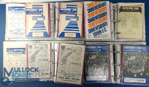 1967-1977 Shrewsbury Town Home Football Programmes: a good clean collection to mostly cover