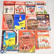 1970-1980 Manchester United Away Football programmes, league, cup European cup, a good collection,
