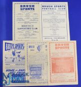 Selection of Brush Sports FC homes 1950/51 South Normanton, 1954/55 Nuneaton Borough (with newspaper