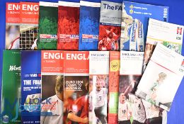 Collection of big match programmes containing England Internationals, FAC finals, FLC finals,