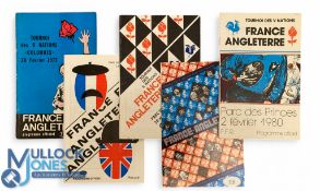 1972-1980 France v England Rugby Programmes (5): Full run of Paris meetings with the English,