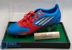 Lionel Messi Autographed Football Boot: a single Adidas left boot with signature to side, under a