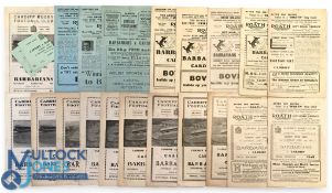1933-1964 Vintage Barbarians v Cardiff Rugby Programmes etc (22): 1933 & 1946 to March 1964 (w/2