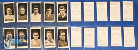 c1934 Stephen Mitchell Scottish Footballers Cigarette Cards: full set of 50 with names of Gray,