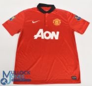 Manchester United FC Home Football Shirt 2013-2014 #8 Mata, size large, Nike AON code 085969780 (G)