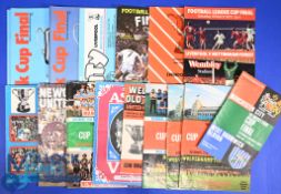Collection of Football League Cup finals match programmes 1970, 1974, 1975 Final plus Manchester Utd
