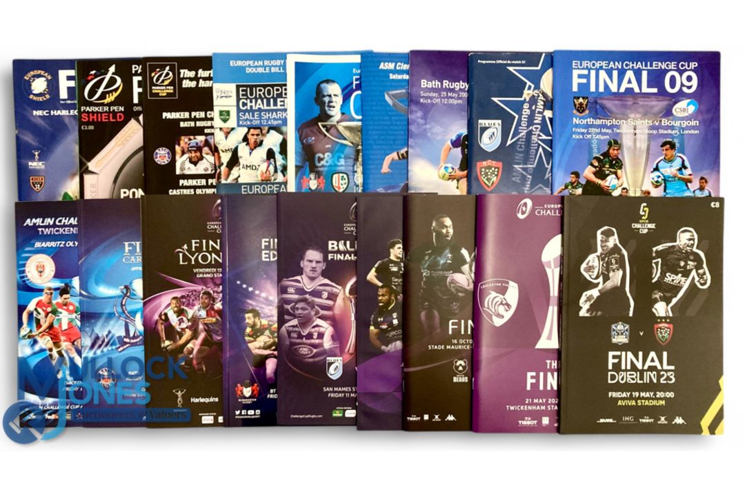 2001-23 European Shield/Challenge Cup Final Rugby Programmes (18): Missing only 2004, 2011, 2013,