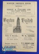 1952/53 Scarce FA Cup match programme Boston Utd v Oldham Athletic (Div 3 north champions) 22
