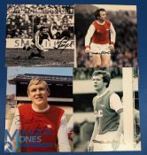 Four Arsenal Football Signed Photographs, to include: John Roberts 10x8 signed colour photo,