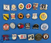 24x Non-League & Amateur Football Badges, metal and enamel: Prestatyn Town, Tarporley Victoria, West